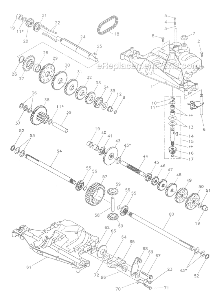 Page K Diagram and Parts List for WE125N38A  Weed Eater Lawn Tractor